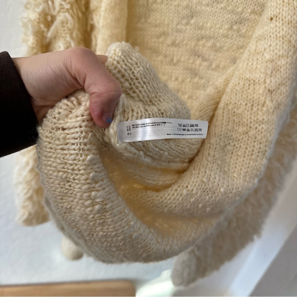 Anthropologie Akemi and Kim Loopy Shag Wide Arm Open Front Cardigan OS - Picture 5 of 6